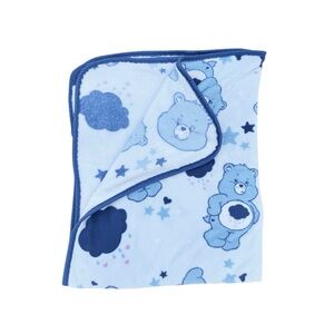 CARE BEAR Blue Fleece Throw 42" x 50" with "Gumpy Bear"